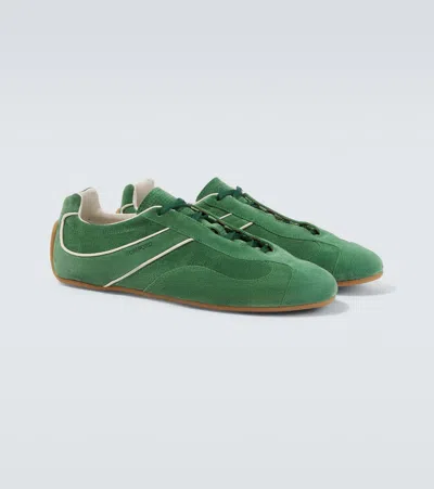 Tom Ford Aston Suede Sneakers In Green
