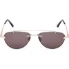 Tom Ford Astor 55mm Gradient Pilot Sunglasses In Metallic