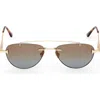 Tom Ford Astor 55mm Gradient Pilot Sunglasses In Brown