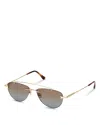 Tom Ford Astor 55mm Gradient Pilot Sunglasses In Gold