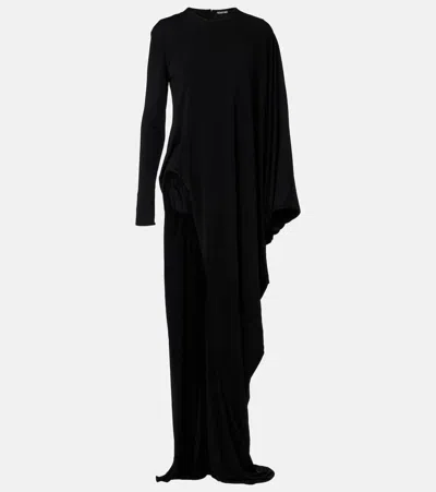 Tom Ford Asymmetric Long Dress High Slit In Black
