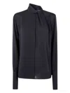 Tom Ford Washed Silk Georgette Long Sleeves Blouse Clothing In Black
