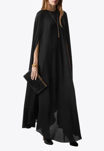 Tom Ford Asymmetric Silk Kaftan In Black