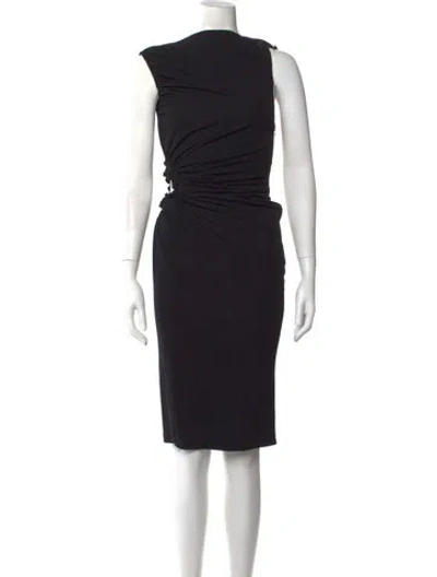 Pre-owned Tom Ford Asymmetrical Knee-length Dress In Black