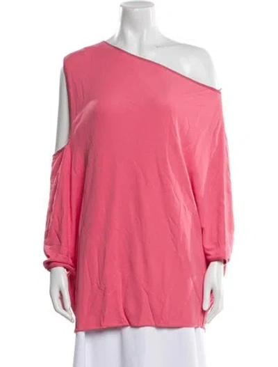 Pre-owned Tom Ford Asymmetrical Long Sleeve Tunic In Pink