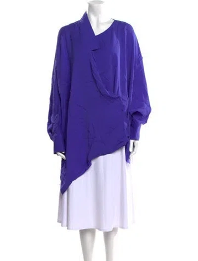 Pre-owned Tom Ford Asymmetrical Long Sleeve Tunic In Purple