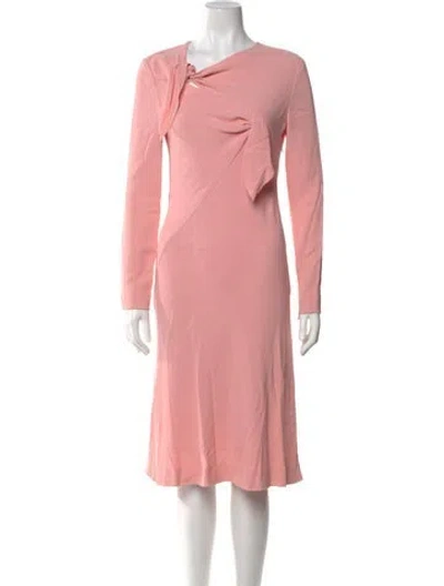 Pre-owned Tom Ford Asymmetrical Midi Length Dress In Pink