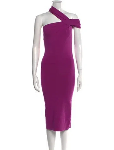 Pre-owned Tom Ford Asymmetrical Midi Length Dress In Purple