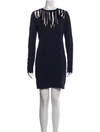 Pre-owned Tom Ford Asymmetrical Mini Dress In Black