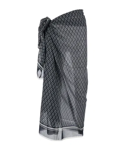 Tom Ford Asymmetrical Rhombus Pareo In Black