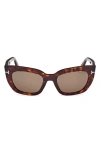Tom Ford Olivia Smoke Gradient Oval Ladies Sunglasses Ft0914 01b 54 In Black