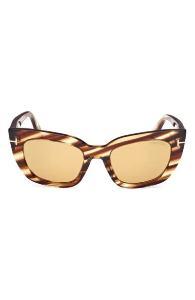 Tom Ford Athena Acetate Cat-eye Sunglasses In Brown