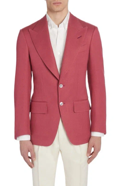 Tom Ford Atticus Grand Wool Blend Hopsack Sport Coat In Pink Camelia