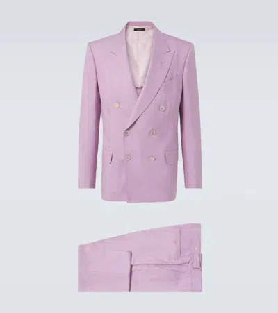 Tom Ford Atticus Silk Suit In Lila