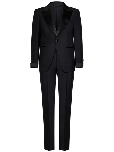 Tom Ford Two-piece Single-breasted Dinner Suit In Black
