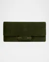 Tom Ford Aube East-west Goat Suede Shoulder Bag In Green
