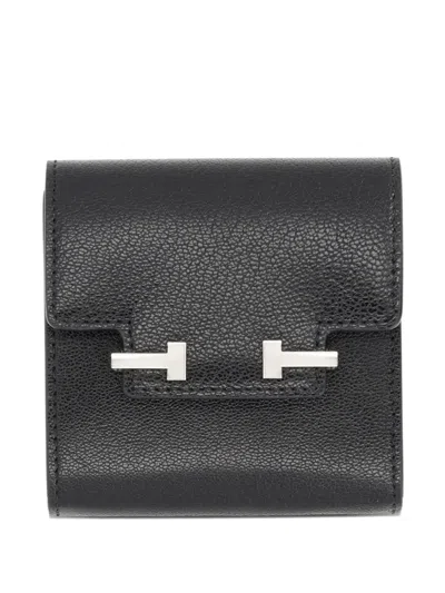 Tom Ford Textured Leather Purse And Matching Cardholder In Black