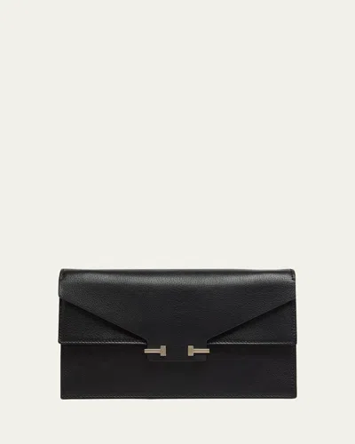 Tom Ford Aube Mini Leather Clutch Bag In Black