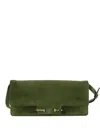 Tom Ford Aube Suede Clutch Bag In Green