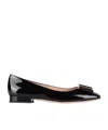 Tom Ford Audrey Bow-embellished Patent-leather Ballet Flats In Black