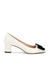 Tom Ford Audrey Velvet Bow Ballerina Pump In Milk & Black