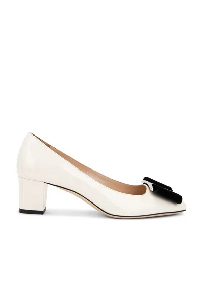 Tom Ford Audrey Velvet Bow Ballerina Pump In White