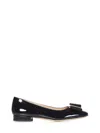 Tom Ford Audrey Bow-embellished Patent-leather Ballet Flats In Black