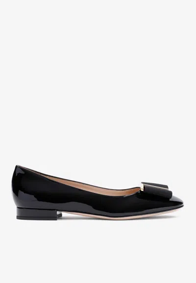 Tom Ford Leather Ballet Flats In Black