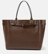 Tom Ford Audrey Large Leather Tote Bag In Brown