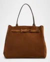 Tom Ford Audrey Large Tote Bag In Calfskin Suede