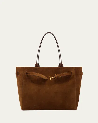 TOM FORD AUDREY MEDIUM TOTE BAG IN CALFSKIN SUEDE