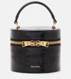 Tom Ford Audrey Mini Croc-effect Leather Vanity Bag In Black
