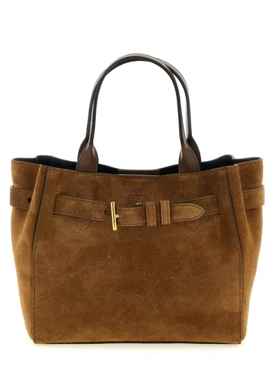 Tom Ford Audrey Small Handbag In Brown