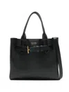 Tom Ford Audrey Small Leather Tote Bag In Black