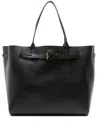 Tom Ford Black Tote Bag With T Detail In Hammered Leather Woman