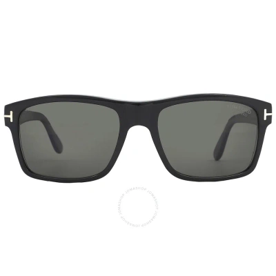 Tom Ford Open Box -  August Polarized Smoke Rectangular Men's Sunglasses Ft0678 01d 58 In N/a