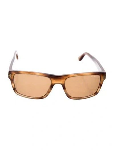 Pre-owned Tom Ford August Wayfarer Sunglasses In Brown