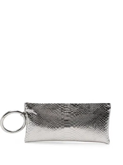 Tom Ford Aura Clutch In Silver