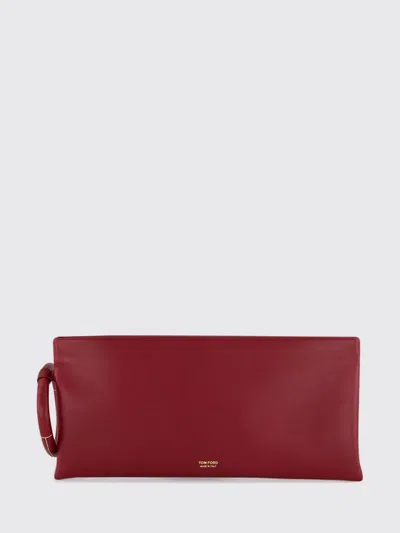 Tom Ford Aura Leather Clutch In Pink