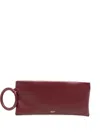 Tom Ford Clutch Aura In Leather In Red