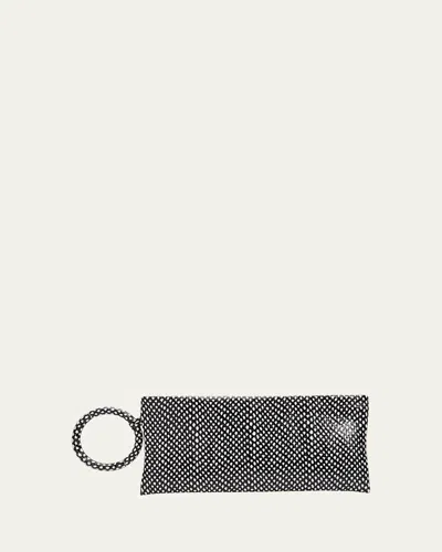Tom Ford Aura Snake-effect Leather Clutch In Black
