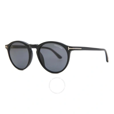 Tom Ford Aurele Smoke Oval Unisex Sunglasses Ft0904 01a 52 In Black