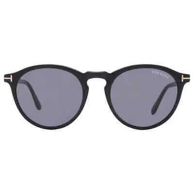 Pre-owned Tom Ford Aurele Smoke Oval Unisex Sunglasses Ft0904 01a 52 Ft0904 01a 52 In Gray