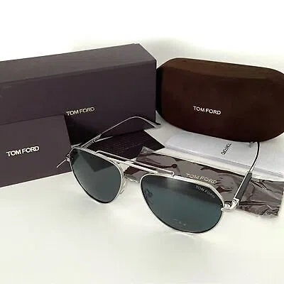 Pre-owned Tom Ford Authentic  Andes 61mm Pilot Sunglasses In Silver