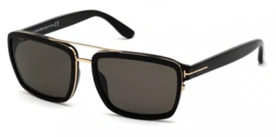 Pre-owned Tom Ford Authentic  Sven Sunglasses Ft0780-01d Black W/ Smoke Lens 58mm In Gray