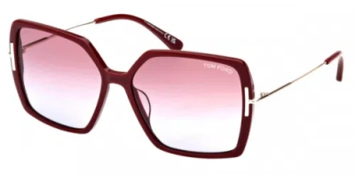 Pre-owned Tom Ford Authentic  Sven Sunglasses Ft1039-69z Shiny Rose Gold /bordeaux59mmnew In Bordeoux