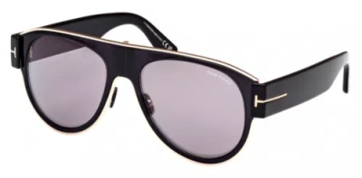 Pre-owned Tom Ford Authentic  Sunglasses Ft1074-01c Gold Black W/gray Lens 58mm