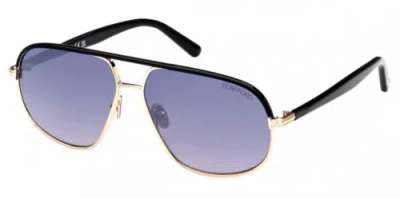 Pre-owned Tom Ford Authentic  Maxwell Sunglassesft1019 -28b Black W/ Smoke Lens 59mmnew In Gray