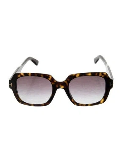 Pre-owned Tom Ford Autumn Oversize Sunglasses In Brown