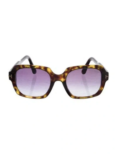 Pre-owned Tom Ford Autumn Square Sunglasses In Brown